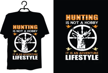 Türaufkleber Hunting svg design Hunting t shirt Hunting svg circuitry Hunting typography vector design © Alamgir
