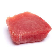 Fresh tuna Fish steak isolated on a white background