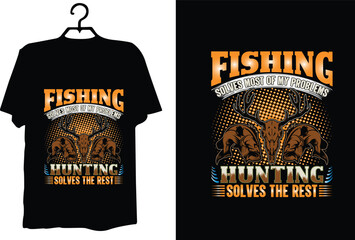 Hunting svg design Hunting t shirt Hunting svg circuitry Hunting typography vector design - obrazy, fototapety, plakaty