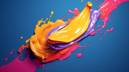 Multicolored swirl of lines 3d rendering in papercut style. AI generative.