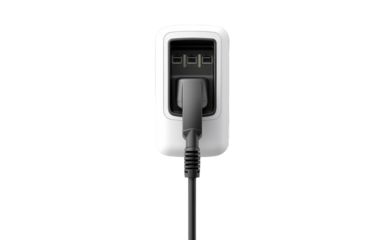 Electric Vehicle (EV) Charging Port for Quick, Efficient, and Reliable Charging Experiences on a White or Clear Surface PNG Transparent Background