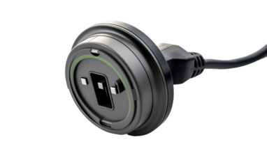 Turbocharged Electric Vehicle (EV) Charging Port, Accelerating Charging Speeds for Convenience on a White or Clear Surface PNG Transparent Background