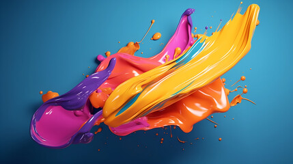 Multicolored swirl of lines 3d rendering in papercut style. AI generative.