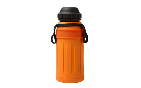 Your Refreshing Beverage with Ease Using the Collapsible Water Bottle on a White or Clear Surface PNG Transparent Background