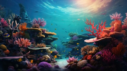 Fototapeta na wymiar Close Encounter with Underwater Coral