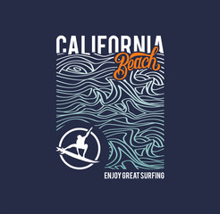  California beach south west typography gradient beach graphics palm tree beach scene resort typographic poster design vector graphic print for t shirt,poster