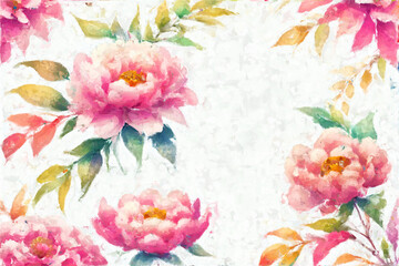 Abstract beautiful oil painting flower illustration