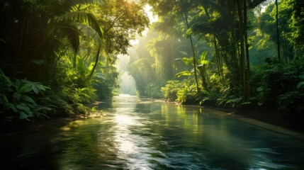 Picturesque River in the Heart of a Beautiful Forest
