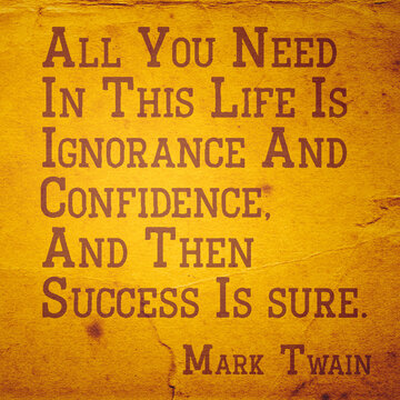 success is sure Twain