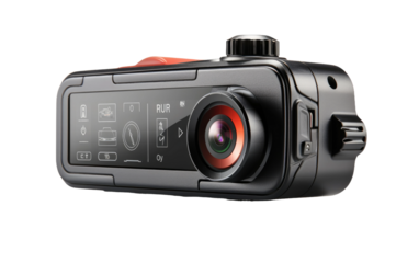 Enhancing Road Safety with a Dash Cam Equipped with GPS on a White or Clear Surface PNG Transparent Background