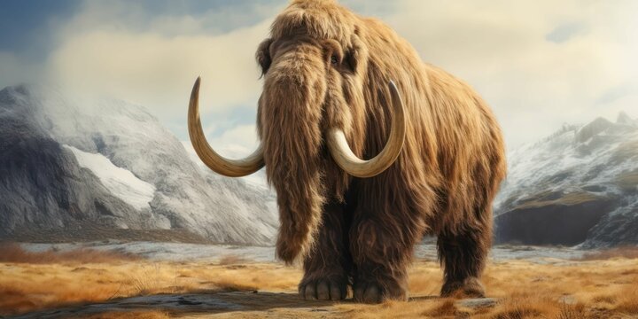 Mammoth Image Set against Natural Backdrop
