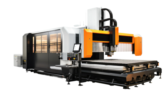 Achieving Unparalleled Accuracy with Multi Functional Machining Centers for Manufacturing Purposes on a White or Clear Surface PNG Transparent Background