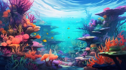 Obraz na płótnie Canvas Captivating Underwater World: Coral Close-Up