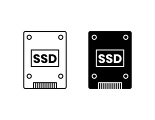 SSD icon set. Vector illustration