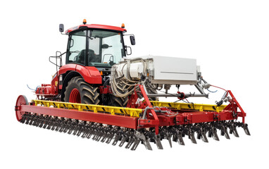 Crop Planting with a Compact and Advanced Seeder on a White or Clear Surface PNG Transparent Background