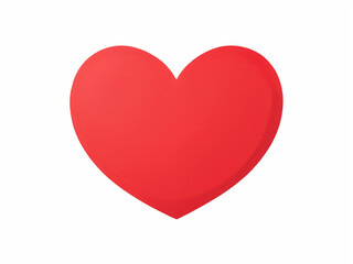 Red heart isolated on white