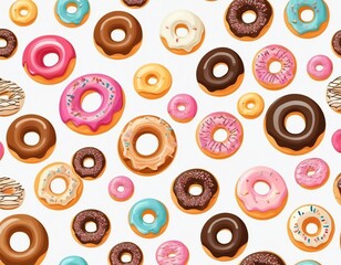seamless pattern with donuts