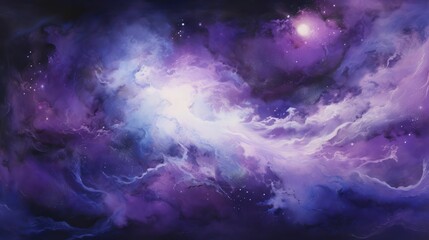 Purple Nebula Spiral Mystery Background