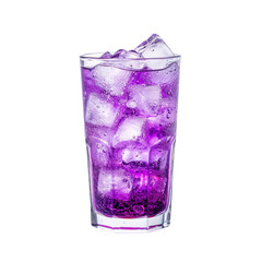 Glass of purple soda isolated on transparent background Remove png, Clipping Path, pen tool