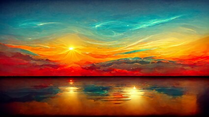 colorful sunset landscape sunrise background abstract gradient