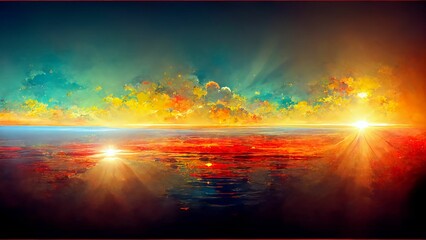 colorful sunset landscape sunrise background abstract gradient