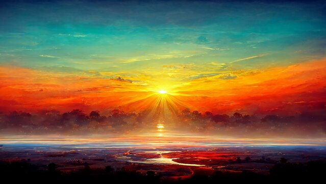 colorful sunset landscape sunrise background abstract gradient