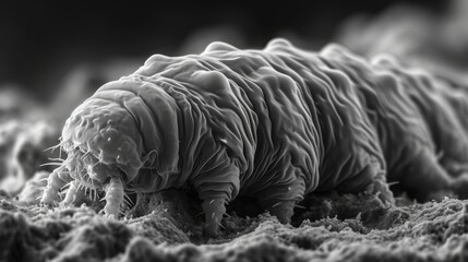 Microscopic photography of Tardigrade, water Bear. Generative AI	 - obrazy, fototapety, plakaty