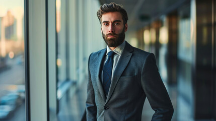 Fototapeta premium Fund manager wearing suit business