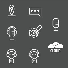 simple design icon set bundle for office and digital purposes