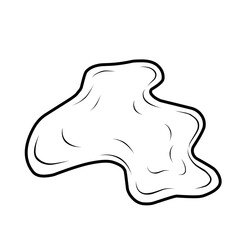 Water Of Puddle Vector Outline 