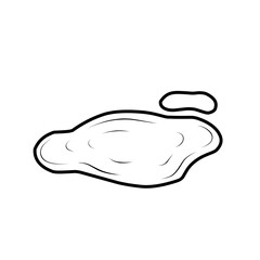 Water Of Puddle Vector Outline 