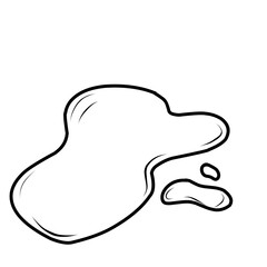 Obraz premium Water Of Puddle Vector Outline 