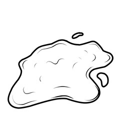 Water Of Puddle Vector Outline 