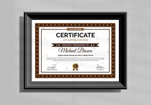 Modern Certificate with Border Design