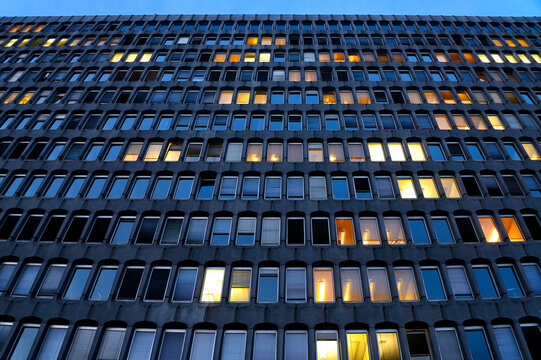 Geneva, Switzerland, Europe - International Labour Office, International Labour Organization, ILO, United Nations, headquarters building in late evening