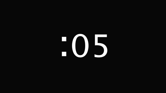 10 seconds countdown digital clock