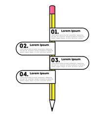 Vector infographics of 4 stages to achieving success for website design, presentations. Modern office data illustration design.  Modern chart design. Simple infographic design template. 