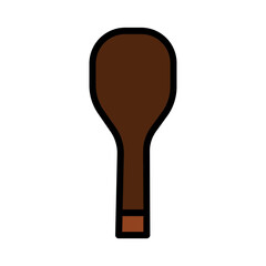 Rice Spoon Utensil Filled Outline Icon