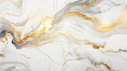 Majestic Marble Veins in White and Gold