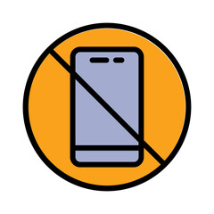 Allowed Not Phone Filled Outline Icon