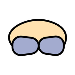 Art Equipment Glasses Filled Outline Icon