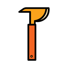 Axe Crash Tool Filled Outline Icon