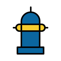 Fireman Rescue Safety Filled Outline Icon