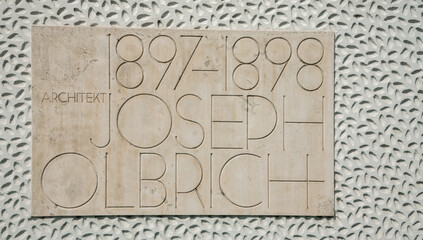 Joseph Olbrich Plaque Detail of Vienna Secession Building, Vienna, Austria