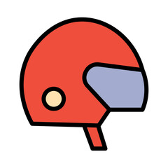 Helmet Protection Work Filled Outline Icon