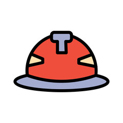 Helmet Protection Work Filled Outline Icon