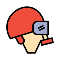 Helmet Protection Work Filled Outline Icon