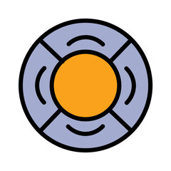 Safety Beach Swim Filled Outline Icon