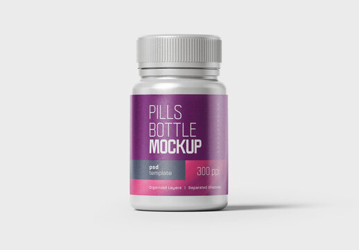 Medicine Pill Bottle Mockup