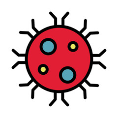 Bacteria Mold Virus Filled Outline Icon